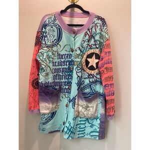 Absolutely NO JEANS Vintage 80s Sweater ONE SIZE Fits Most Cardigan